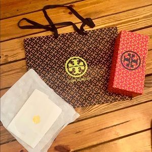 Tory Burch shopping bag and box